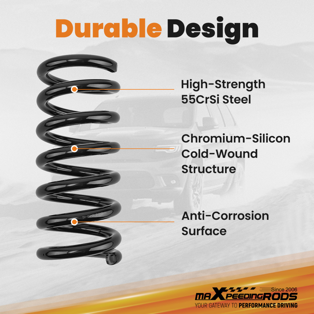 2 Lowering Springs Front Kit compatible for Dodge RAM 1500 2WD V8 Standard Cab 2009-2022